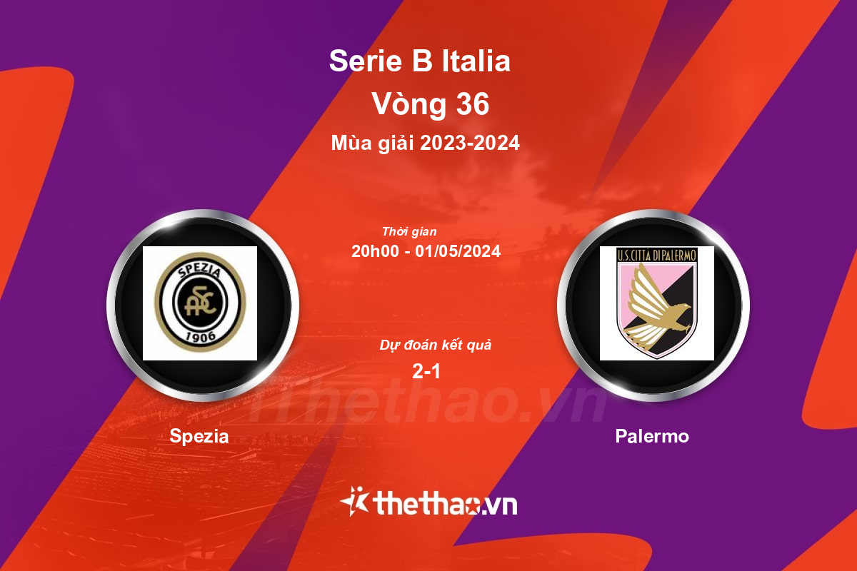 Nhận định, soi kèo Spezia vs Palermo, 20:00 ngày 01/05/2024 Serie B Italia 2023-2024