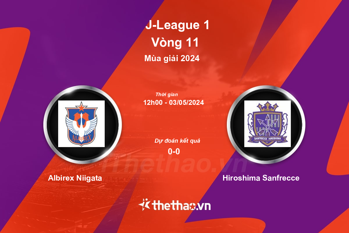 Nhận định bóng đá trận Albirex Niigata vs Hiroshima Sanfrecce