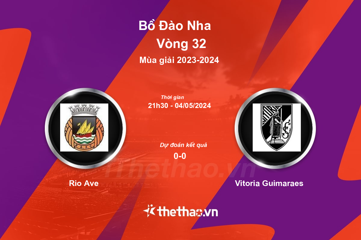 Nhận định, soi kèo Rio Ave vs Vitoria Guimaraes, 21:30 ngày 04/05/2024 Bồ Đào Nha 2023-2024