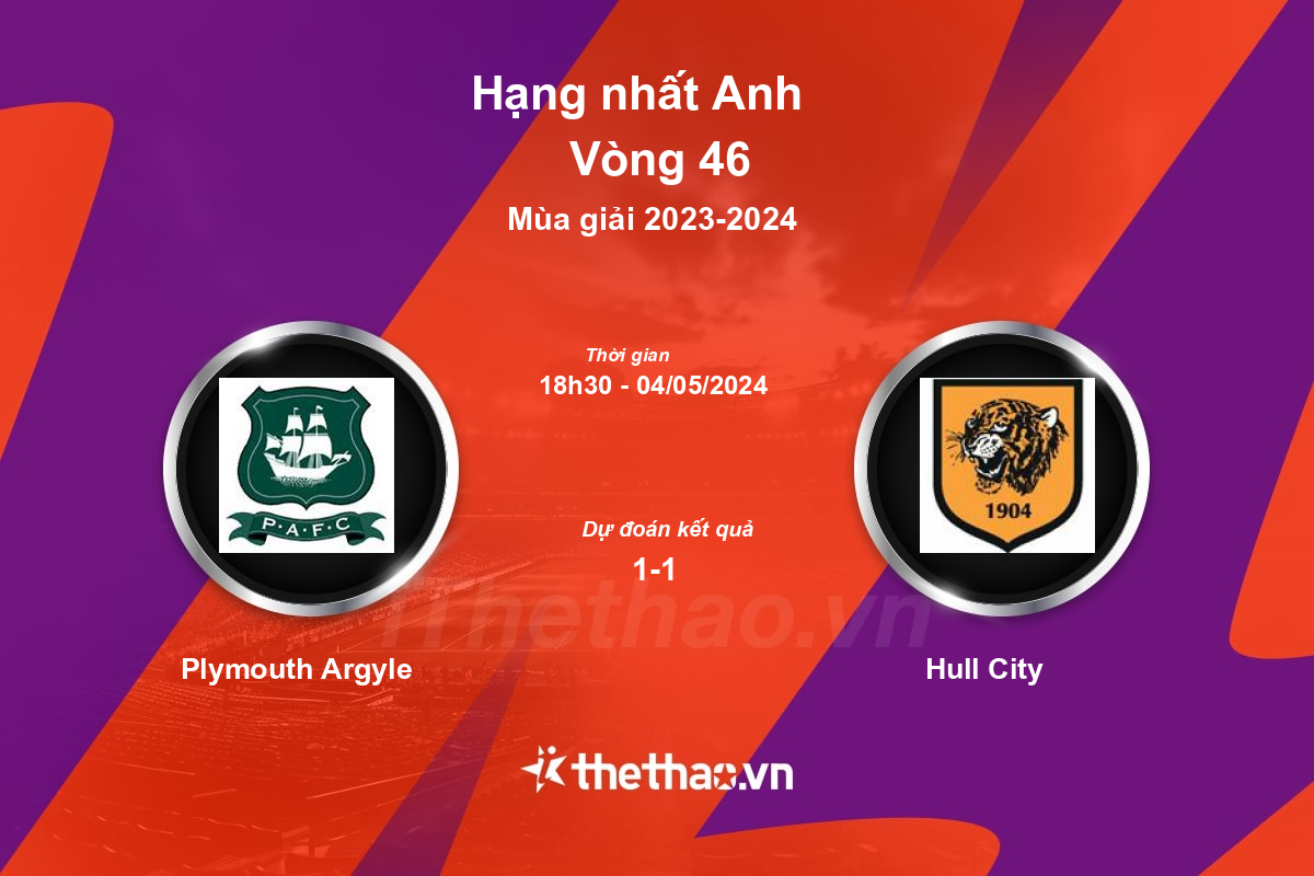 Nhận định, soi kèo Plymouth Argyle vs Hull City, 18:30 ngày 04/05/2024 Hạng nhất Anh 2023-2024