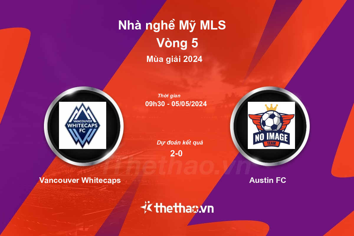 Nhận định, soi kèo Vancouver Whitecaps vs Austin FC, 09:30 ngày 05/05/2024 Nhà nghề Mỹ MLS 2024