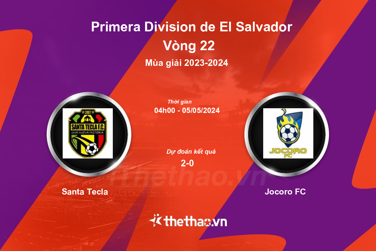 Nhận định, soi kèo Santa Tecla vs Jocoro FC, 04:00 ngày 05/05/2024 Primera Division de El Salvador 2023-2024
