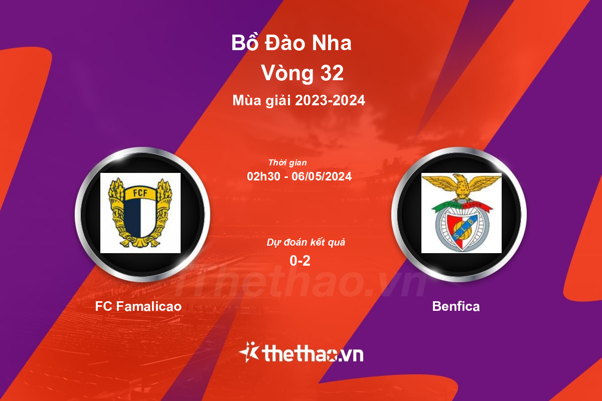 Nhận định, soi kèo FC Famalicao vs Benfica, 02:30 ngày 06/05/2024 Bồ Đào Nha 2023-2024
