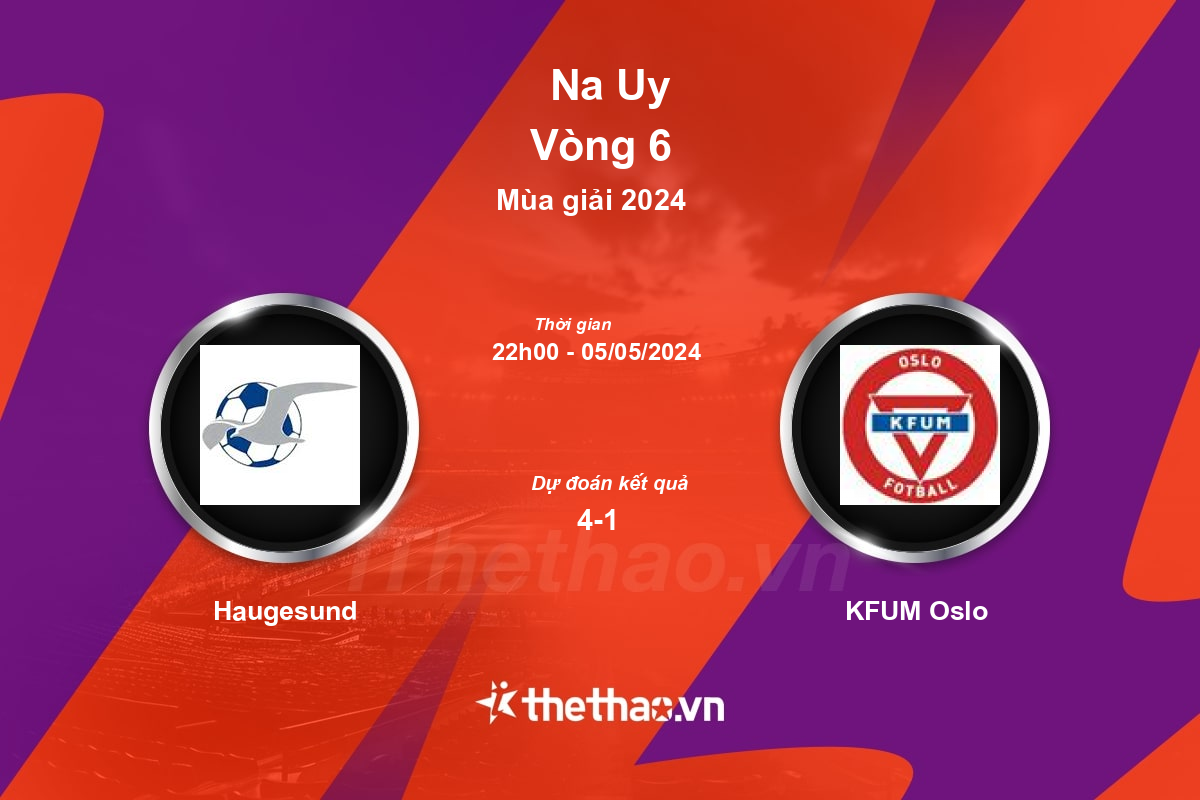 Nhận định bóng đá trận Haugesund vs KFUM Oslo