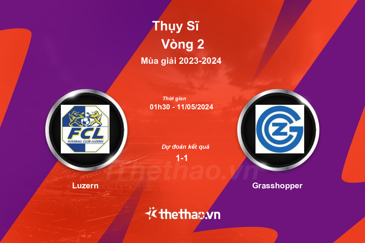 Nhận định, soi kèo Luzern vs Grasshopper, 01:30 ngày 11/05/2024 Thụy Sĩ 2023-2024