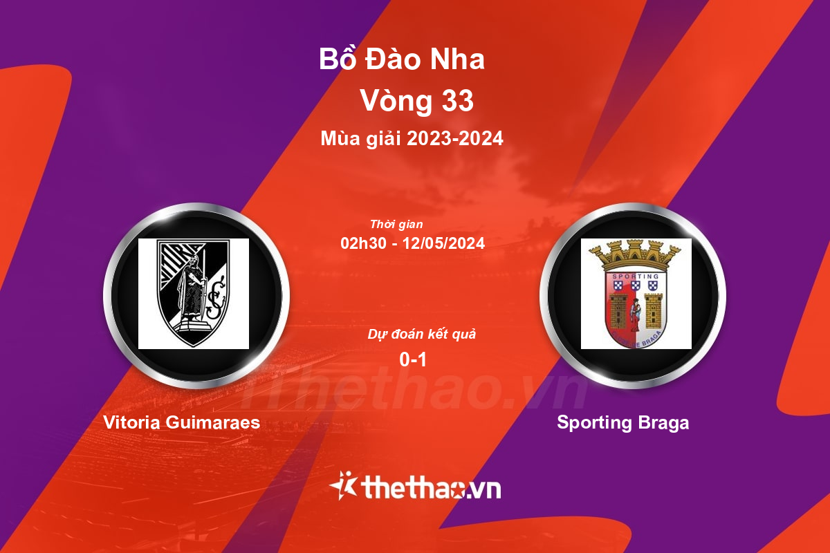 Nhận định, soi kèo Vitoria Guimaraes vs Sporting Braga, 02:30 ngày 12/05/2024 Bồ Đào Nha 2023-2024