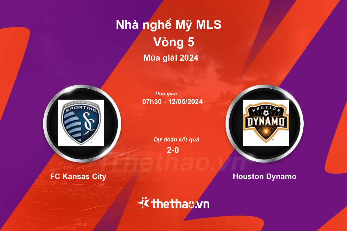 Nhận định, soi kèo FC Kansas City vs Houston Dynamo, 07:30 ngày 12/05/2024 Nhà nghề Mỹ MLS 2024
