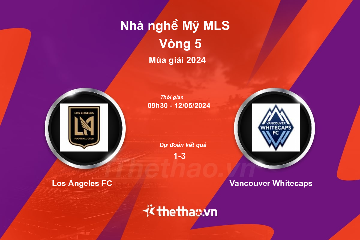 Nhận định, soi kèo Los Angeles FC vs Vancouver Whitecaps, 09:30 ngày 12/05/2024 Nhà nghề Mỹ MLS 2024