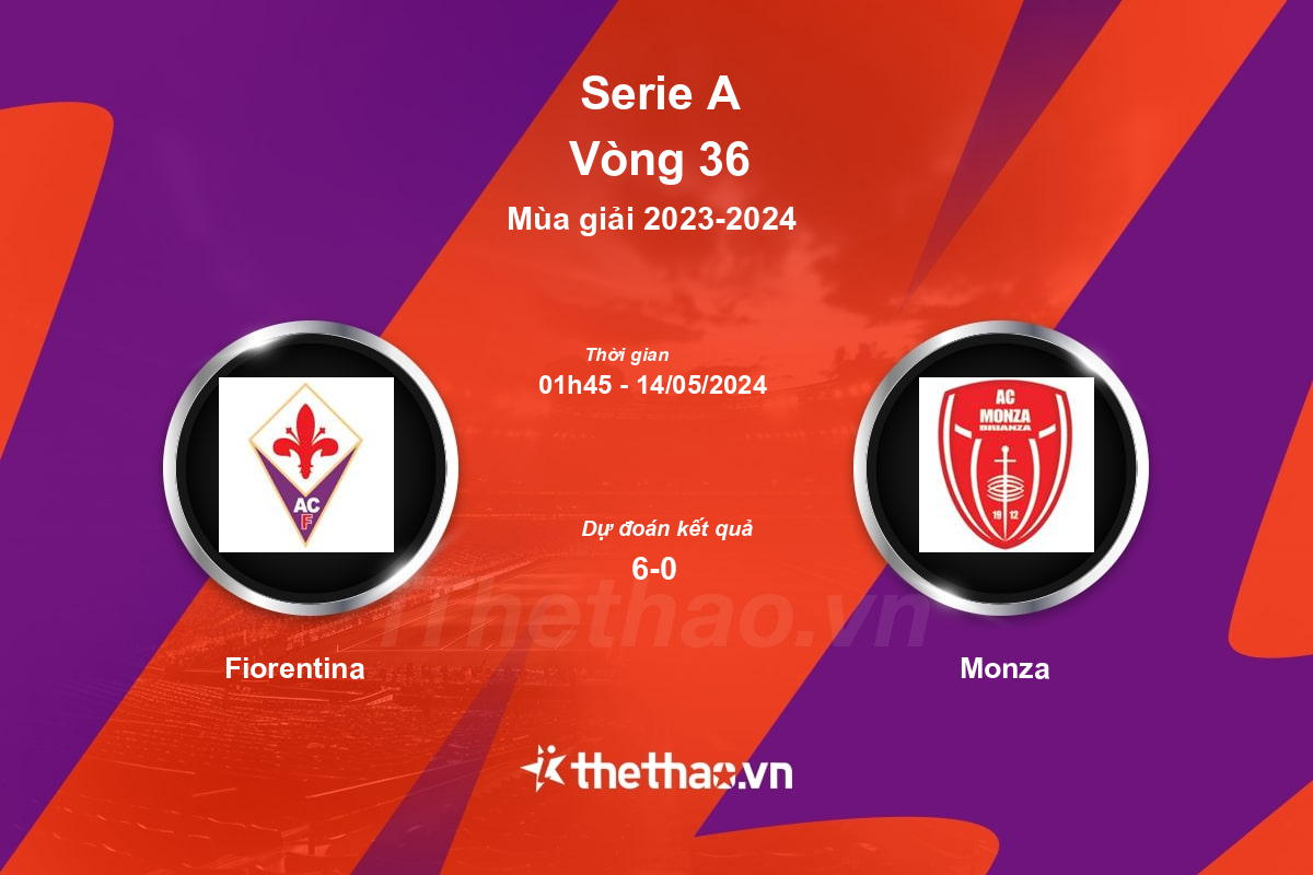 Nhận định, soi kèo Fiorentina vs Monza, 01:45 ngày 14/05/2024 Serie A 2023-2024