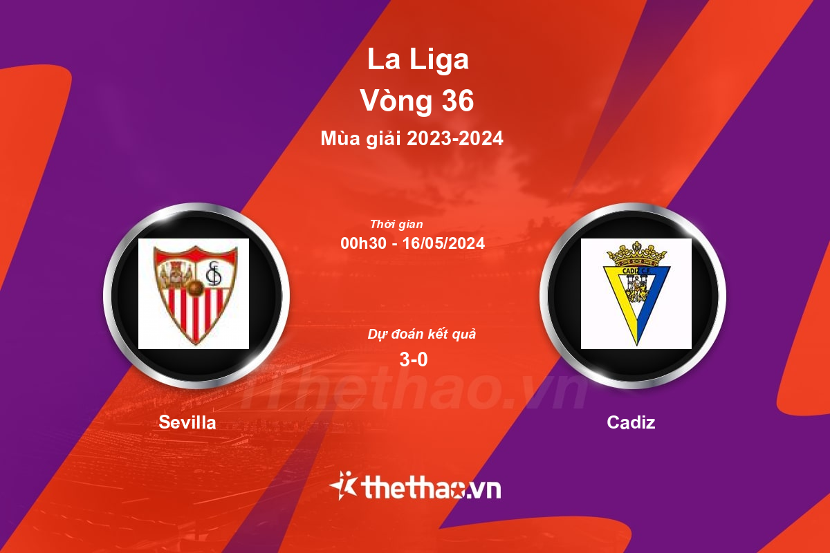 Nhận định, soi kèo Sevilla vs Cadiz, 00:30 ngày 16/05/2024 La Liga 2023-2024