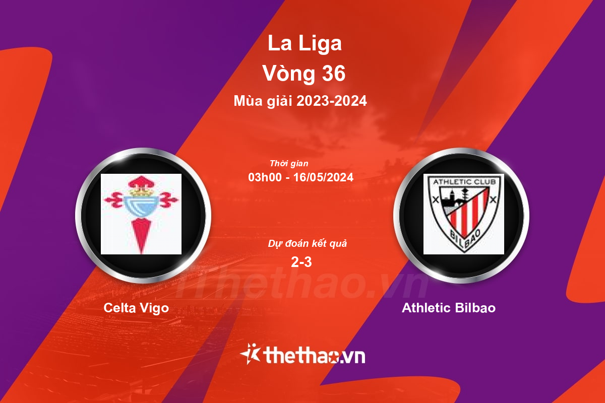Nhận định, soi kèo Celta Vigo vs Athletic Bilbao, 03:00 ngày 16/05/2024 La Liga 2023-2024