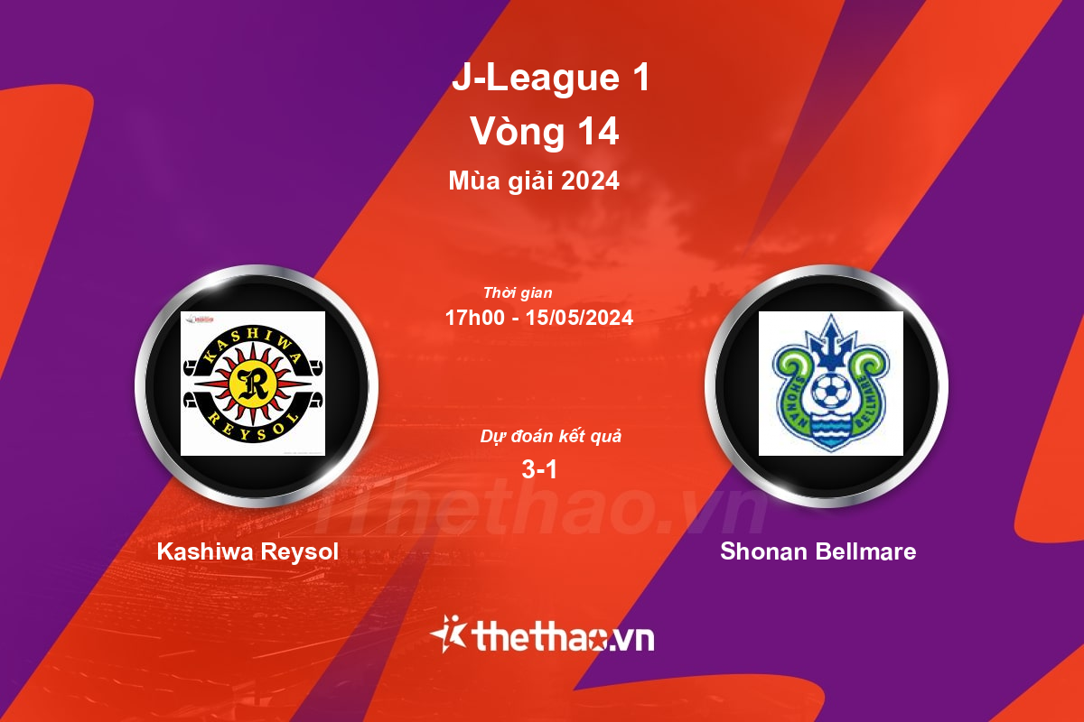 Nhận định, soi kèo Kashiwa Reysol vs Shonan Bellmare, 17:00 ngày 15/05/2024 J-League 1 2024
