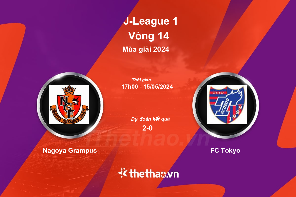 Nhận định, soi kèo Nagoya Grampus vs FC Tokyo, 17:00 ngày 15/05/2024 J-League 1 2024