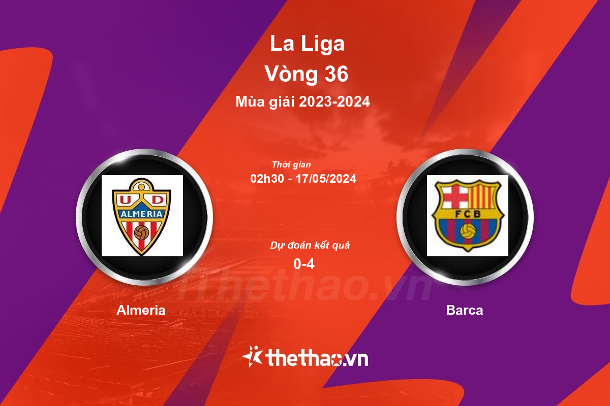 Nhận định, soi kèo Almeria vs Barca, 02:30 ngày 17/05/2024 La Liga 2023-2024