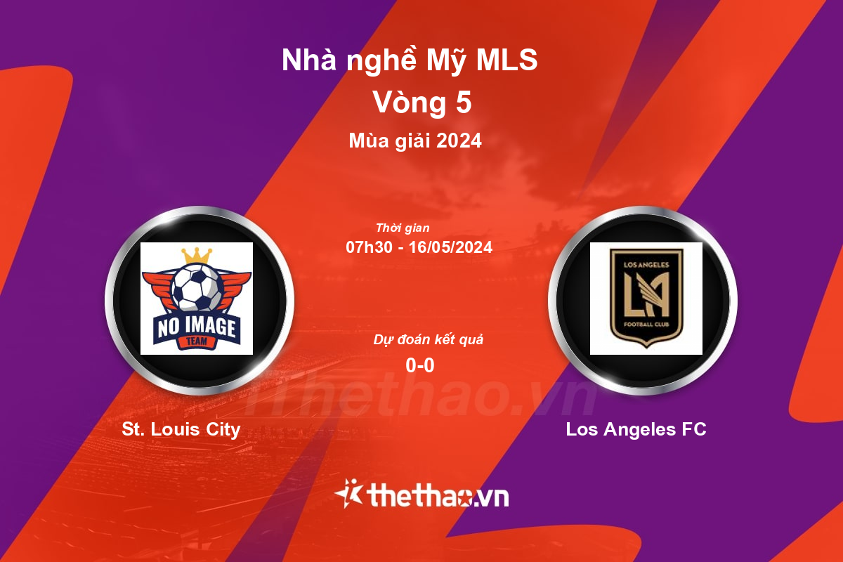 Nhận định, soi kèo St. Louis City vs Los Angeles FC, 07:30 ngày 16/05/2024 Nhà nghề Mỹ MLS 2024