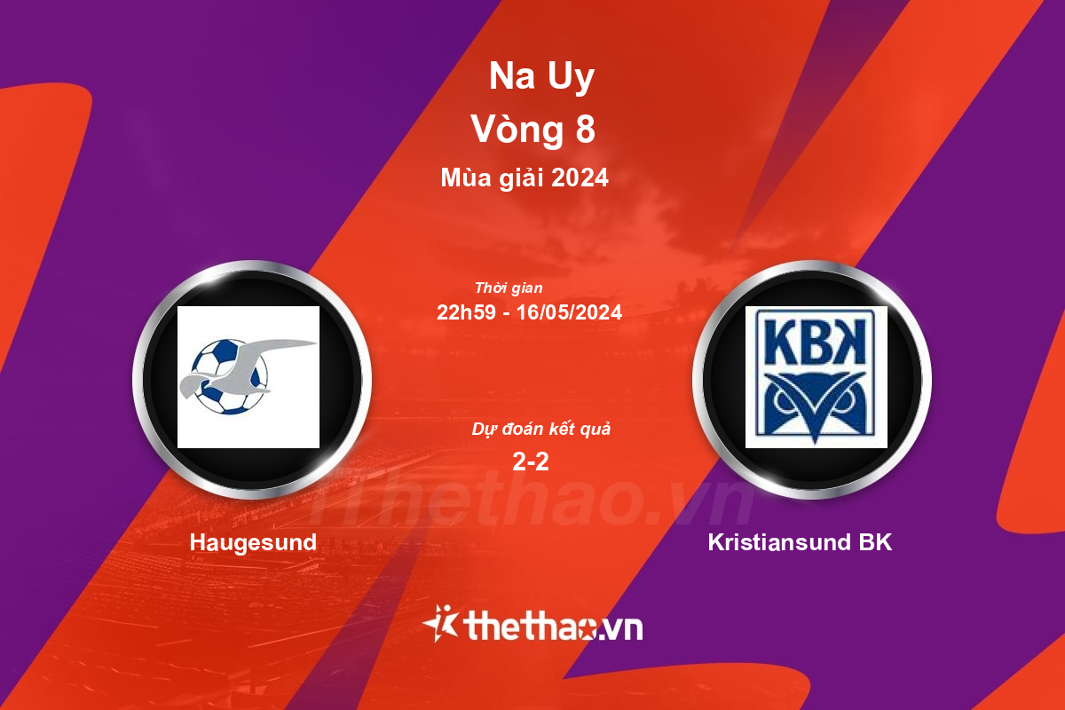 Nhận định, soi kèo Haugesund vs Kristiansund BK, 22:59 ngày 16/05/2024 Na Uy 2024