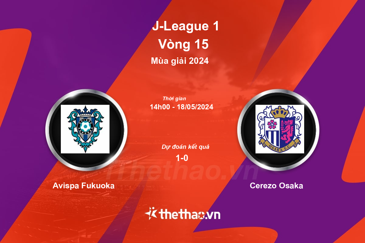 Nhận định, soi kèo Avispa Fukuoka vs Cerezo Osaka, 14:00 ngày 18/05/2024 J-League 1 2024