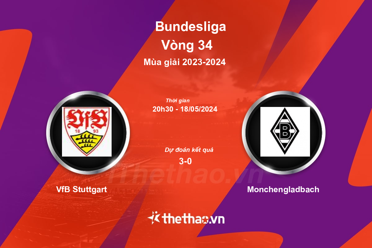 Nhận định, soi kèo VfB Stuttgart vs Monchengladbach, 20:30 ngày 18/05/2024 Bundesliga 2023-2024
