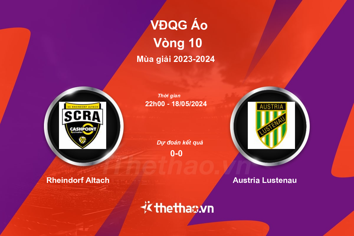 Nhận định bóng đá trận Rheindorf Altach vs Austria Lustenau