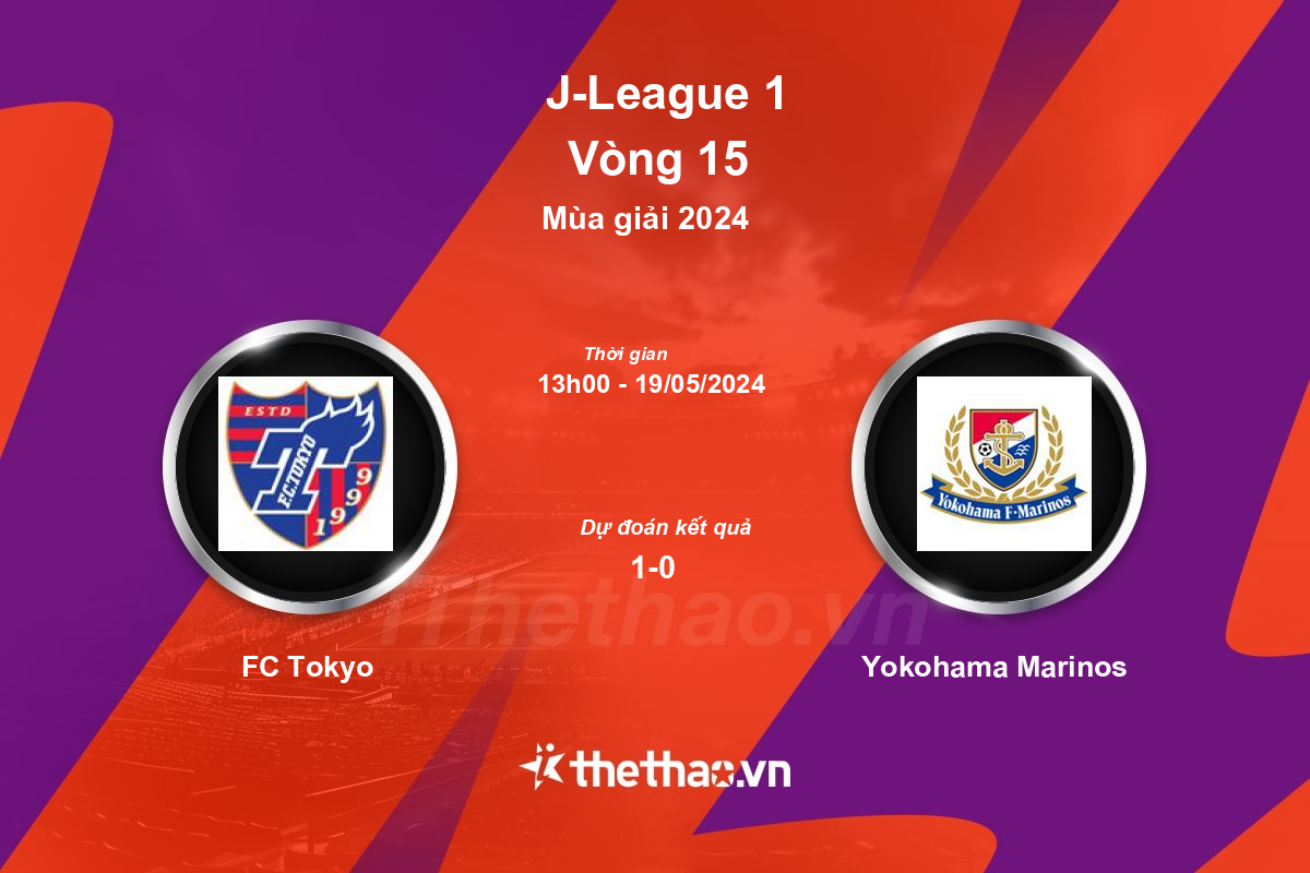 Nhận định, soi kèo FC Tokyo vs Yokohama Marinos, 13:00 ngày 19/05/2024 J-League 1 2024