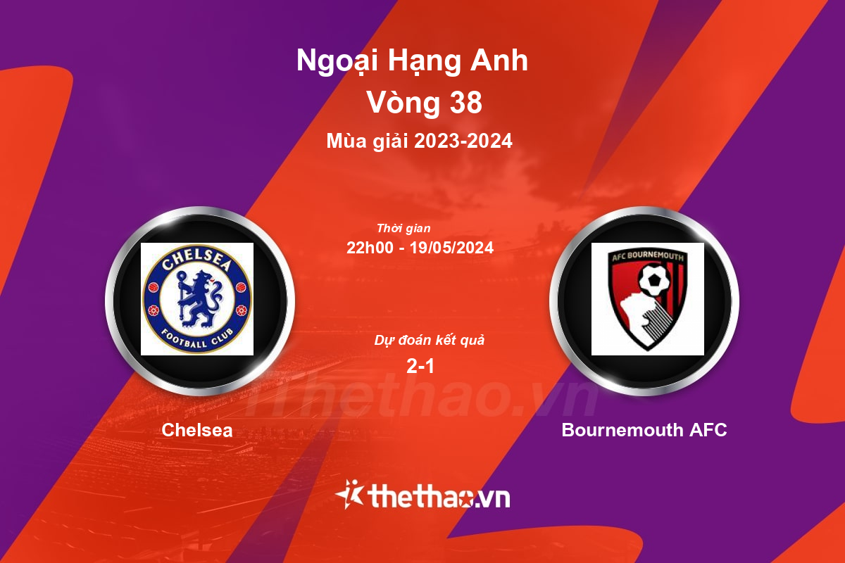 Nhận định, soi kèo Chelsea vs Bournemouth AFC, 22:00 ngày 19/05/2024 Ngoại Hạng Anh 2023-2024