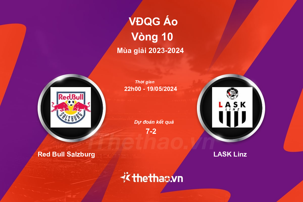Nhận định, soi kèo Red Bull Salzburg vs LASK Linz, 22:00 ngày 19/05/2024 VĐQG Áo 2023-2024