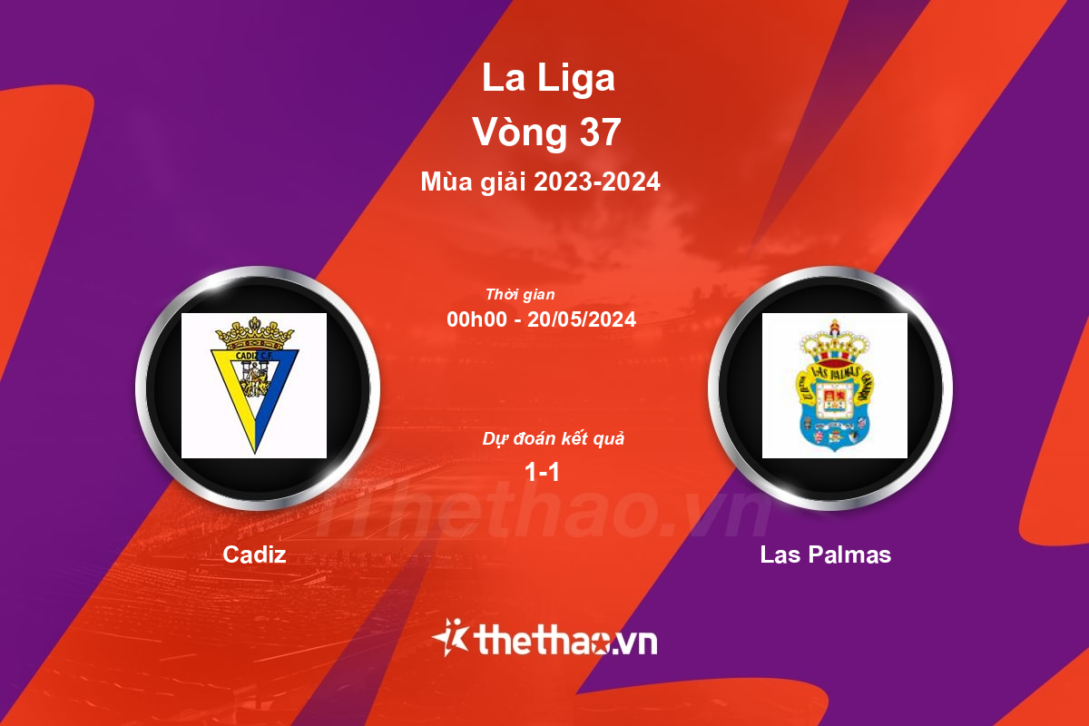 Nhận định, soi kèo Cadiz vs Las Palmas, 00:00 ngày 20/05/2024 La Liga 2023-2024
