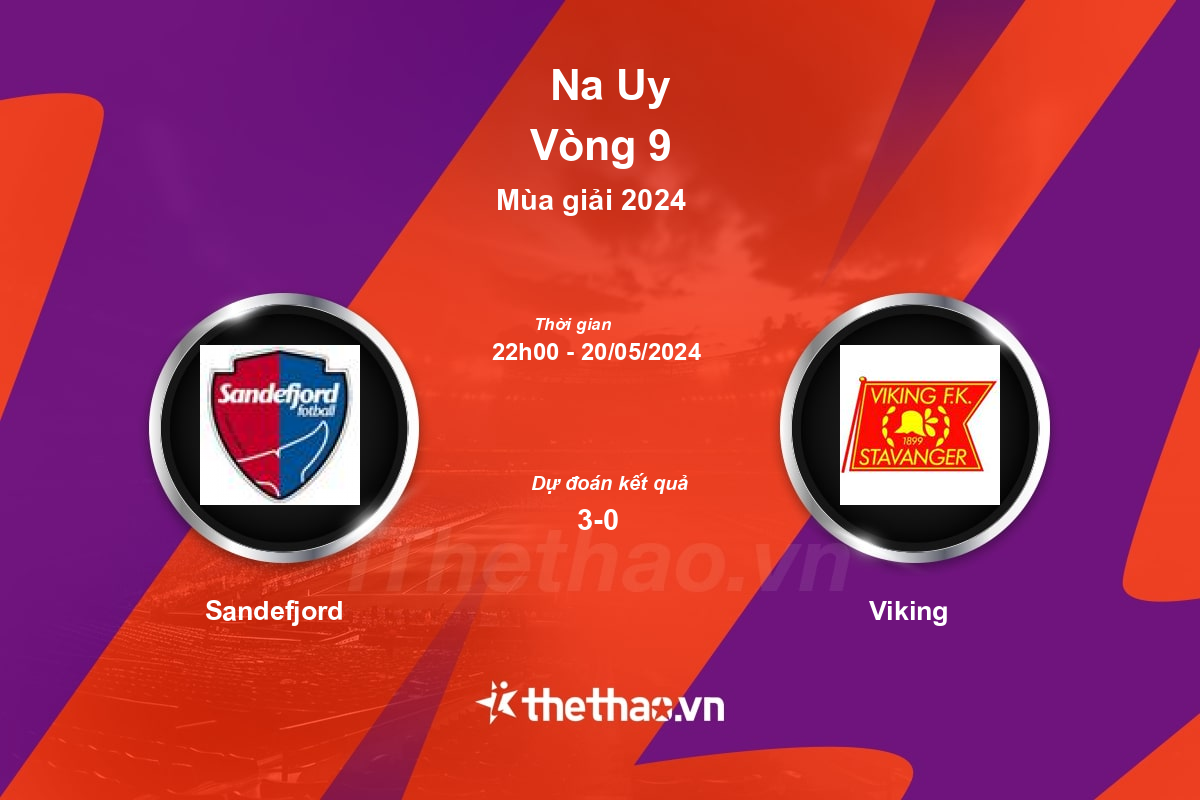 Nhận định, soi kèo Sandefjord vs Viking, 22:00 ngày 20/05/2024 Na Uy 2024