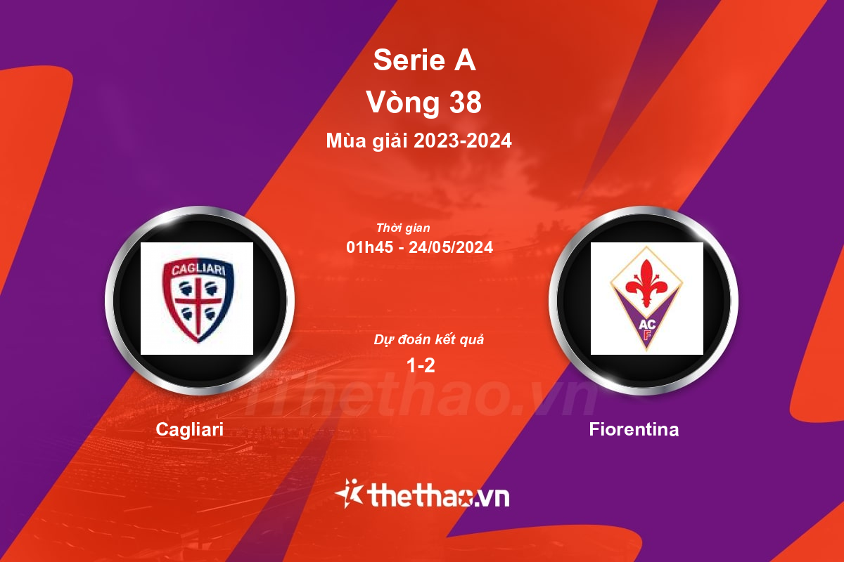 Nhận định, soi kèo Cagliari vs Fiorentina, 01:45 ngày 24/05/2024 Serie A 2023-2024
