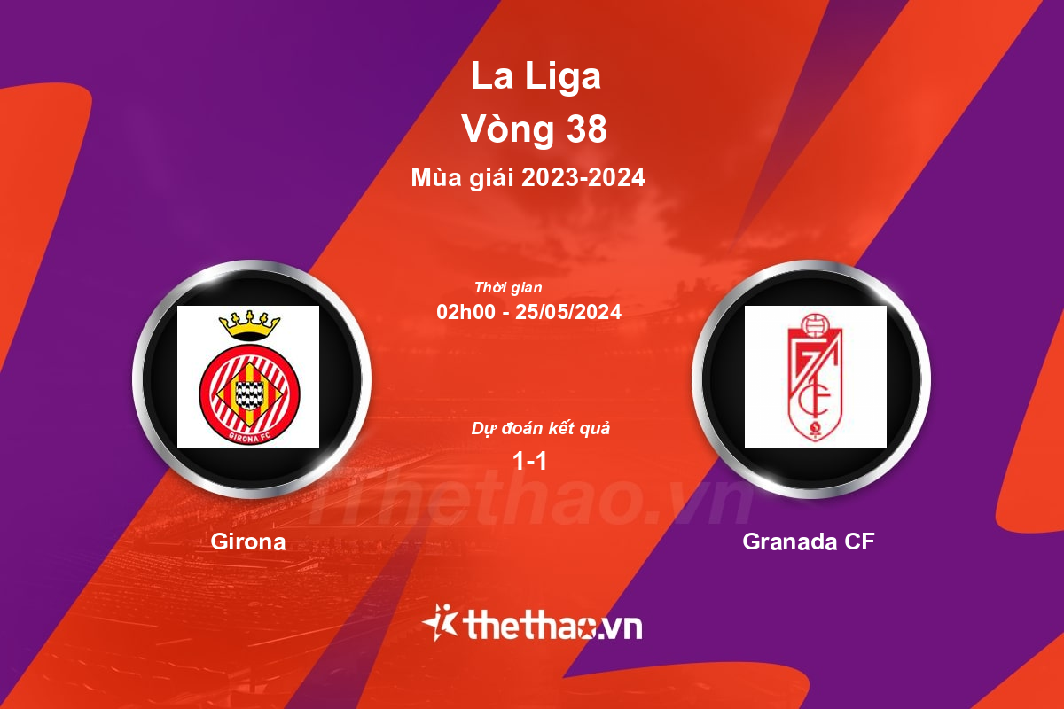 Nhận định, soi kèo Girona vs Granada CF, 02:00 ngày 25/05/2024 La Liga 2023-2024
