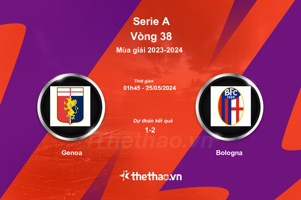 Nhận định, soi kèo Genoa vs Bologna, 01:45 ngày 25/05/2024 Serie A 2023-2024