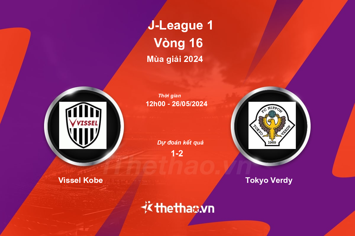 Nhận định, soi kèo Vissel Kobe vs Tokyo Verdy, 12:00 ngày 26/05/2024 J-League 1 2024