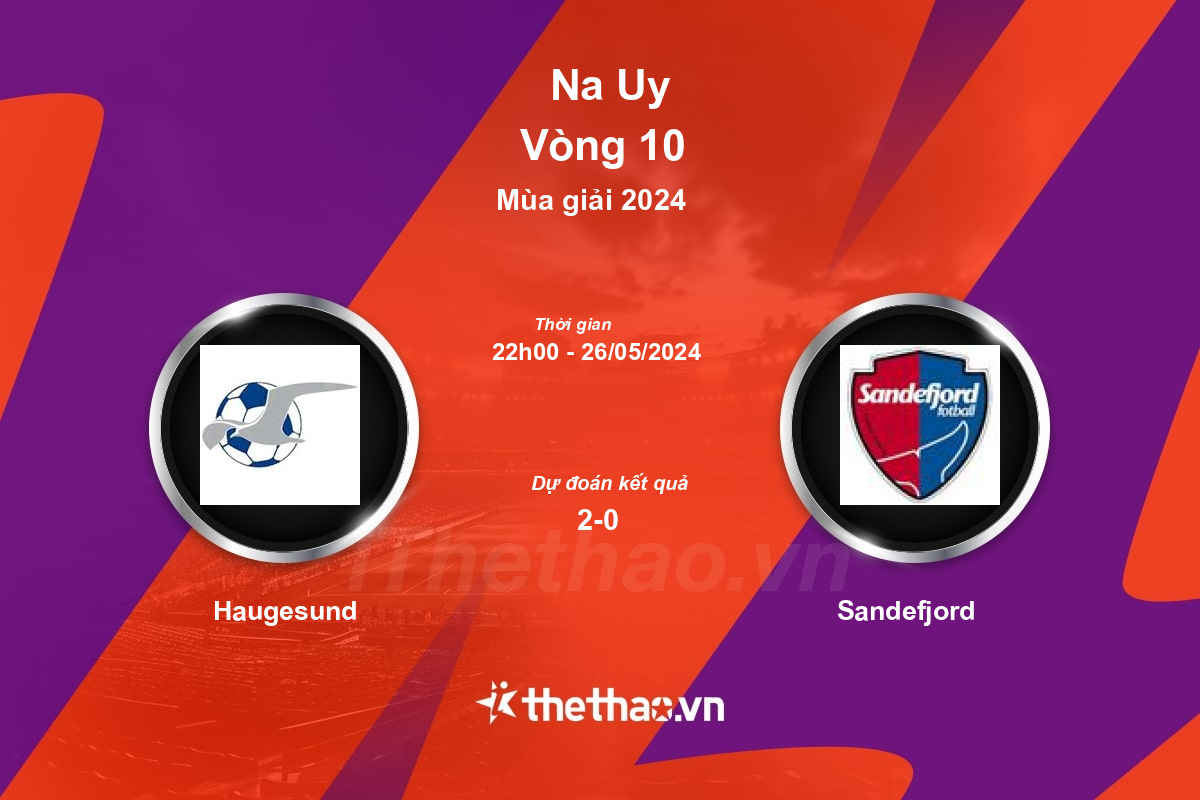 Nhận định, soi kèo Haugesund vs Sandefjord, 22:00 ngày 26/05/2024 Na Uy 2024