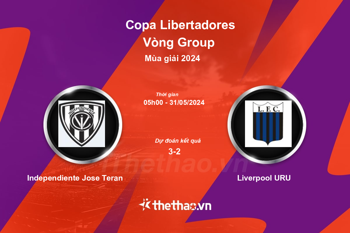 Nhận định, soi kèo Independiente Jose Teran vs Liverpool URU, 05:00 ngày 31/05/2024 Copa Libertadores 2024