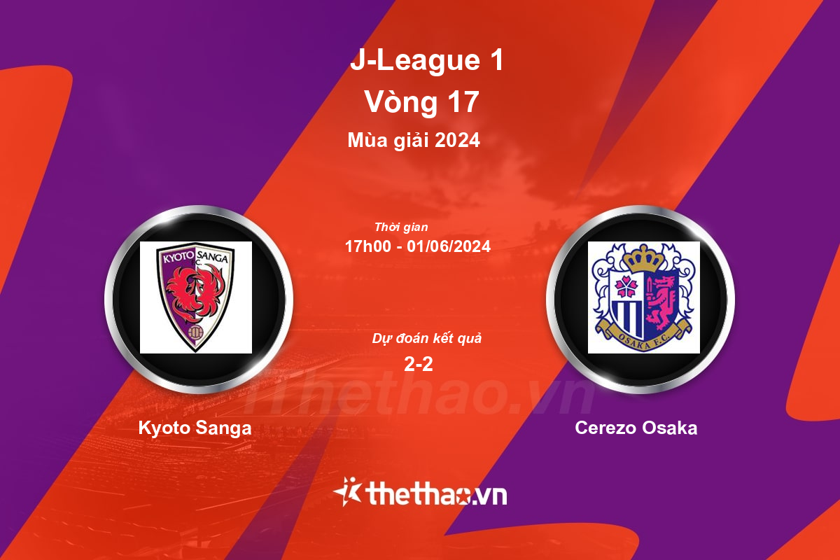 Nhận định, soi kèo Kyoto Sanga vs Cerezo Osaka, 17:00 ngày 01/06/2024 J-League 1 2024