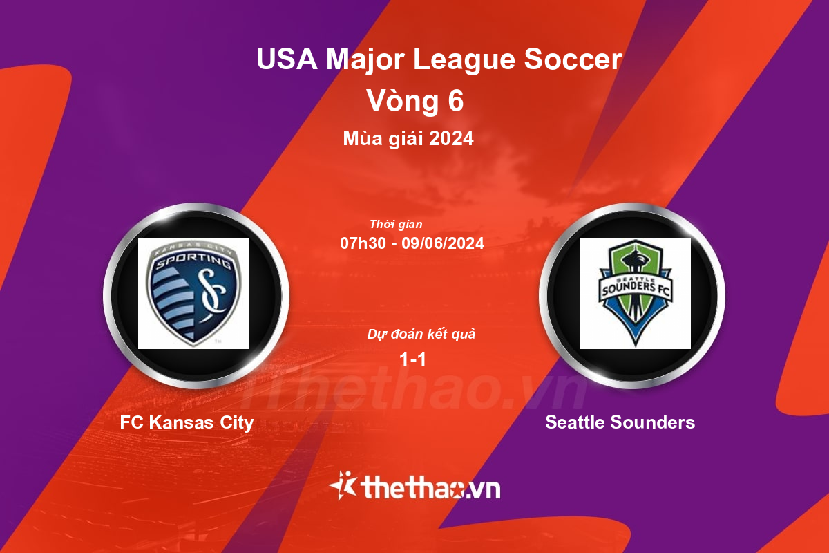 Nhận định, soi kèo FC Kansas City vs Seattle Sounders, 07:30 ngày 09/06/2024 Nhà nghề Mỹ MLS 2024