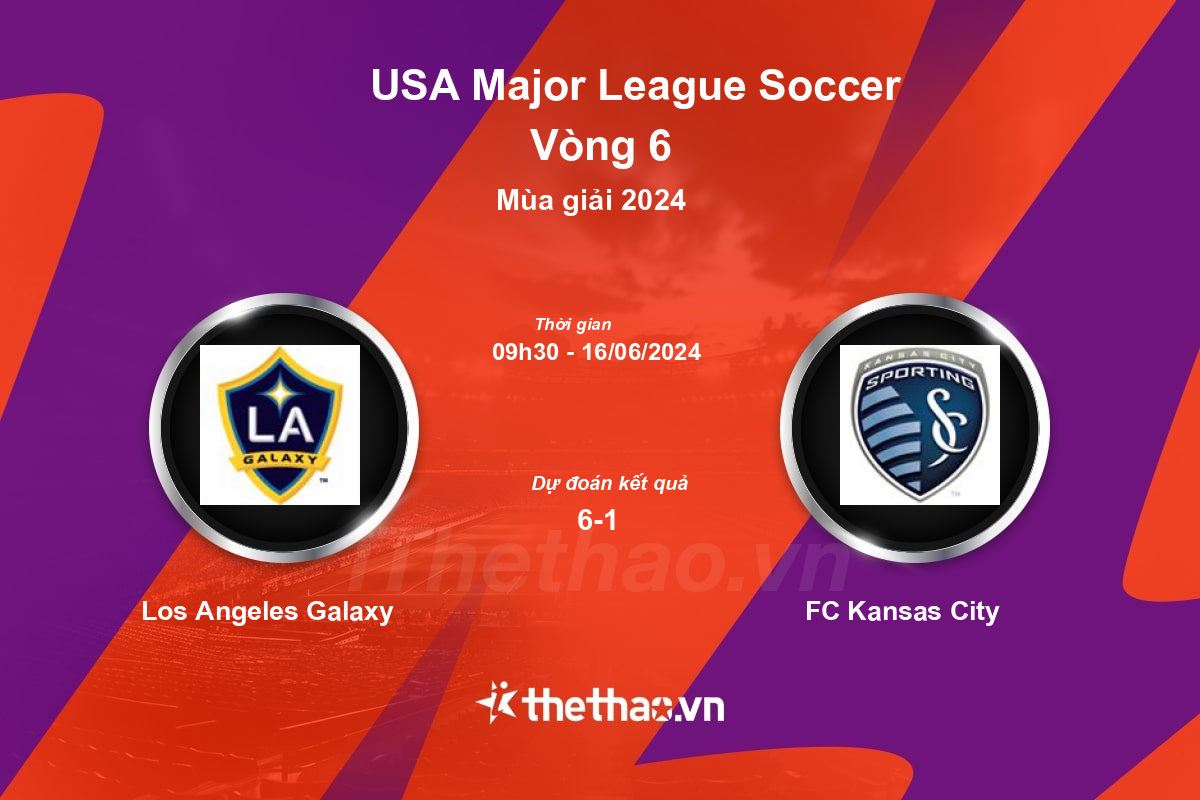 Nhận định, soi kèo Los Angeles Galaxy vs FC Kansas City, 09:30 ngày 16/06/2024 Nhà nghề Mỹ MLS 2024