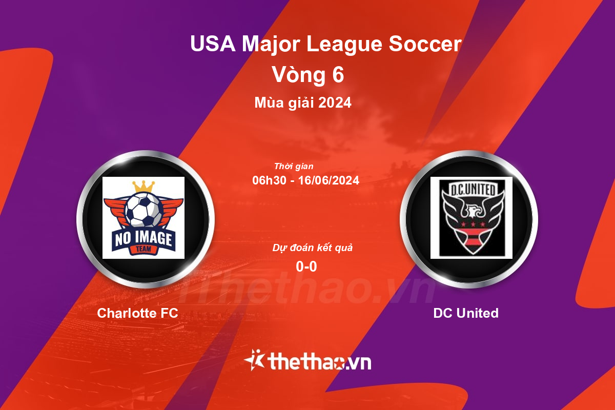 Nhận định, soi kèo Charlotte FC vs DC United, 06:30 ngày 16/06/2024 Nhà nghề Mỹ MLS 2024