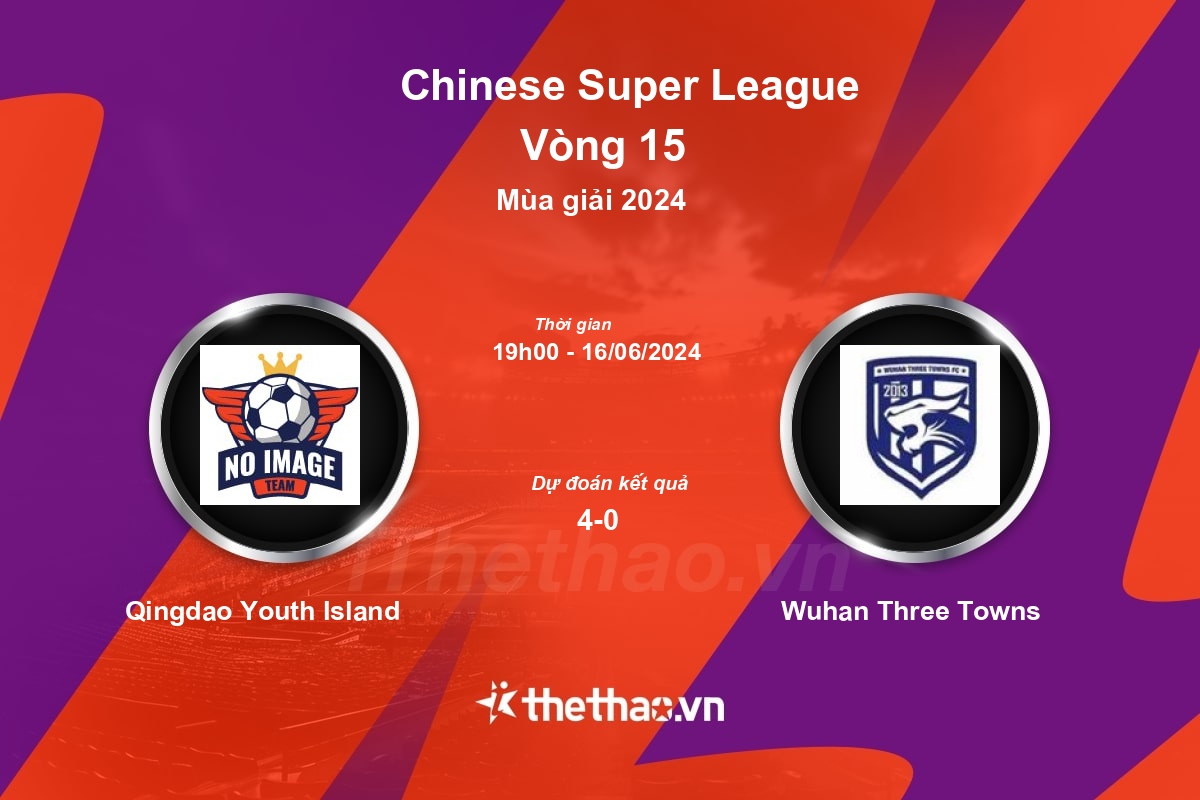Nhận định bóng đá trận Qingdao Youth Island vs Wuhan Three Towns