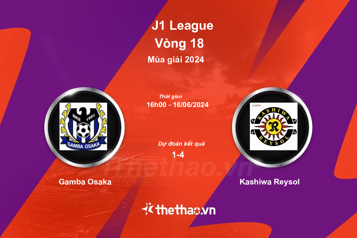 Nhận định, soi kèo Gamba Osaka vs Kashiwa Reysol, 16:00 ngày 16/06/2024 J-League 1 2024