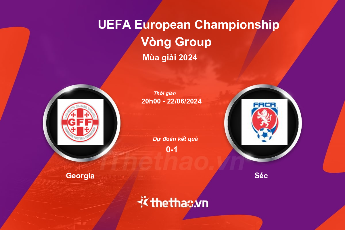 Nhận định, soi kèo Georgia vs Séc, 20:00 ngày 22/06/2024 Euro 2024