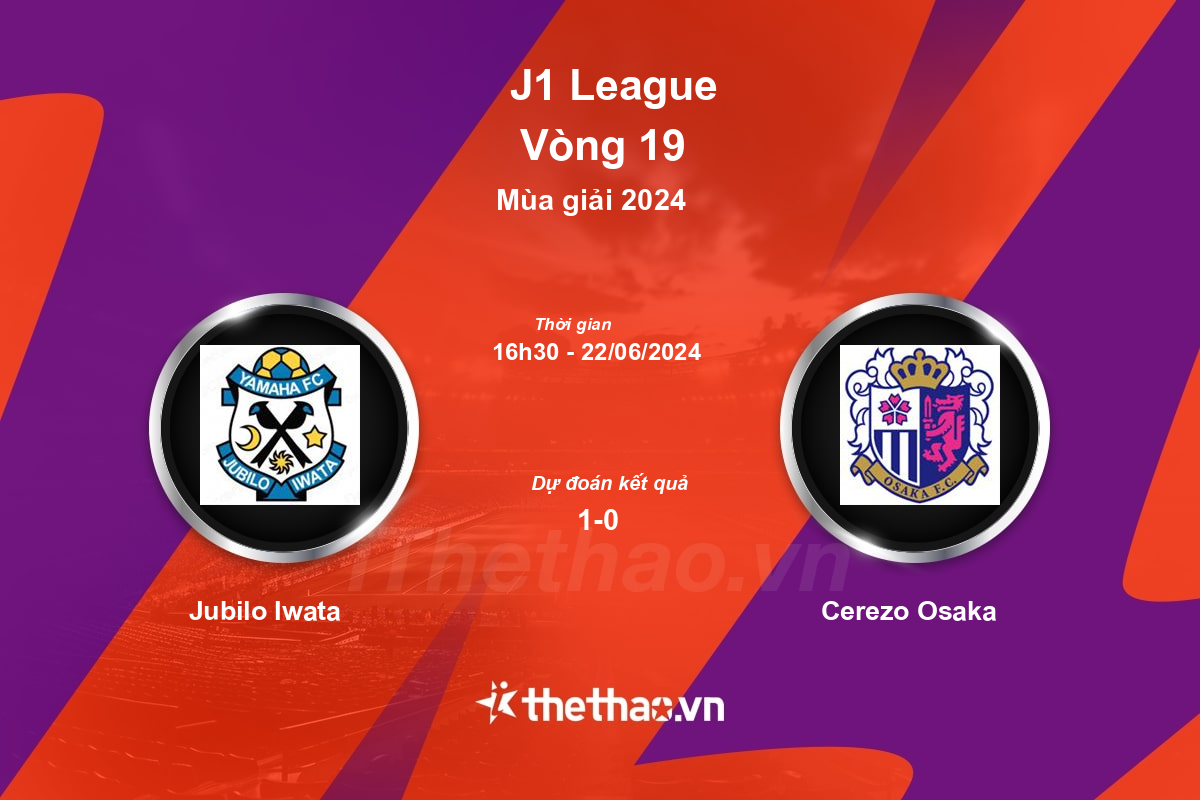 Nhận định, soi kèo Jubilo Iwata vs Cerezo Osaka, 16:30 ngày 22/06/2024 J-League 1 2024