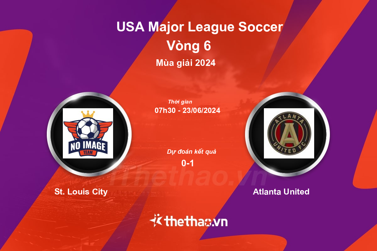 Nhận định, soi kèo St. Louis City vs Atlanta United, 07:30 ngày 23/06/2024 Nhà nghề Mỹ MLS 2024