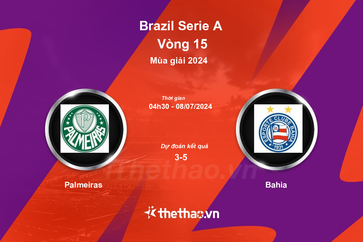 Nhận định, soi kèo Palmeiras vs Bahia, 04:30 ngày 08/07/2024 VĐQG Brazil 2024