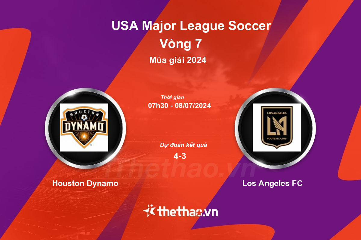 Nhận định, soi kèo Houston Dynamo vs Los Angeles FC, 07:30 ngày 08/07/2024 Nhà nghề Mỹ MLS 2024