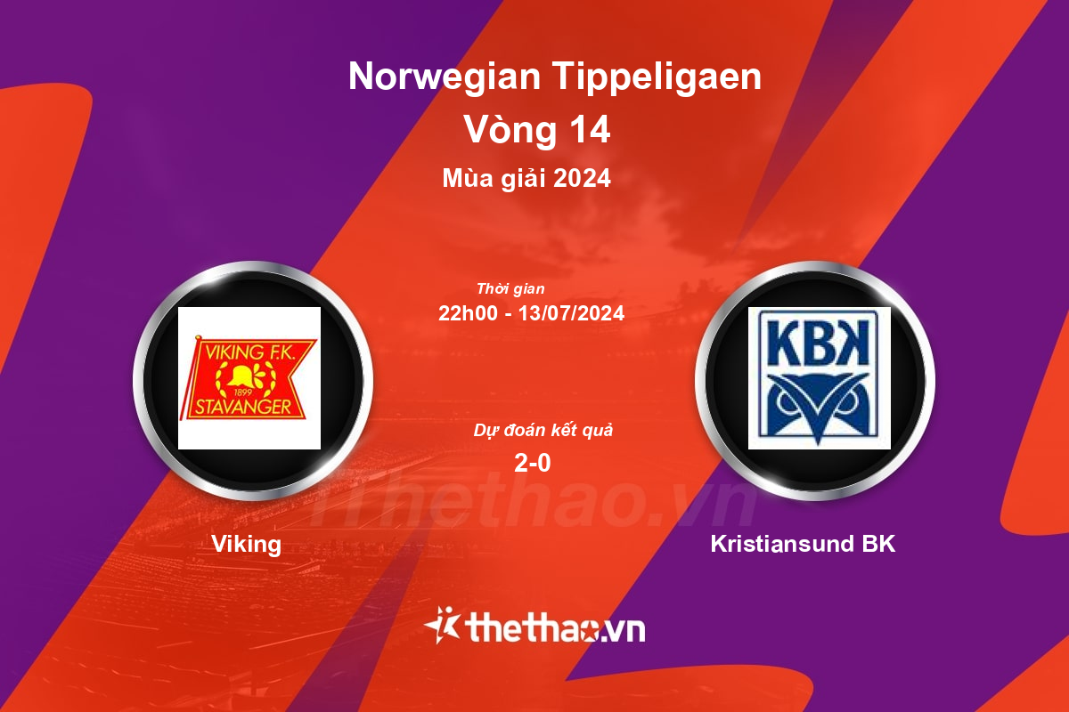 Nhận định, soi kèo Viking vs Kristiansund BK, 22:00 ngày 13/07/2024 Na Uy 2024