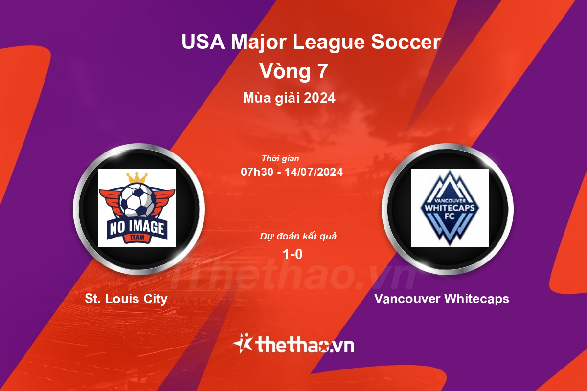 Nhận định, soi kèo St. Louis City vs Vancouver Whitecaps, 07:30 ngày 14/07/2024 Nhà nghề Mỹ MLS 2024