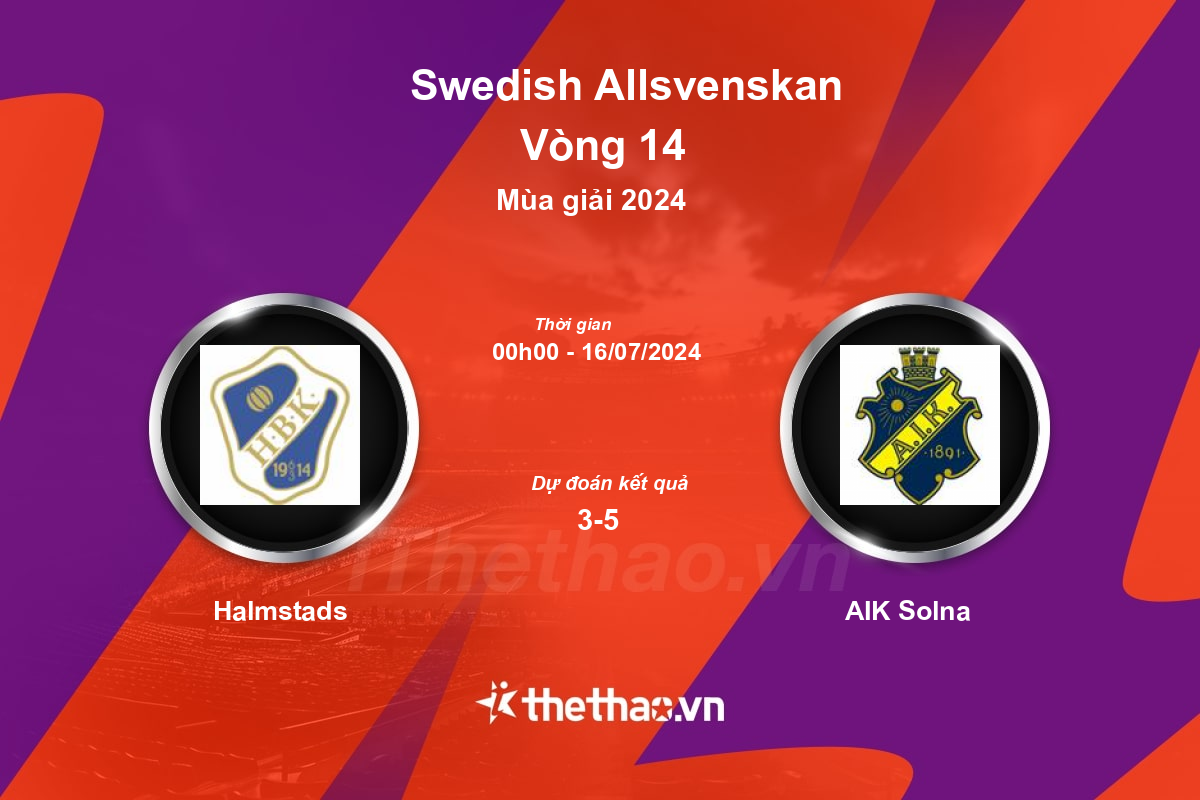 Nhận định, soi kèo Halmstads vs AIK Solna, 00:00 ngày 16/07/2024 VĐQG Thụy Điển 2024