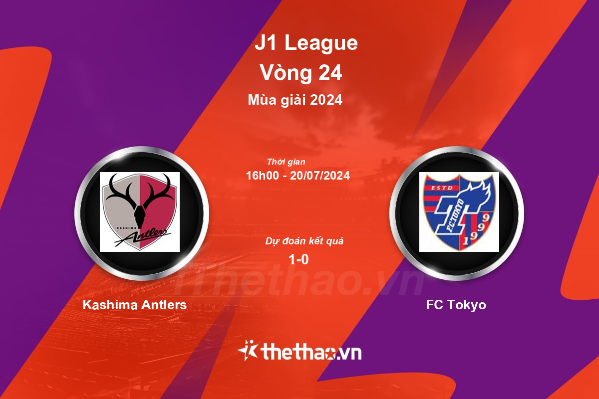 Nhận định, soi kèo Kashima Antlers vs FC Tokyo, 16:00 ngày 20/07/2024 J-League 1 2024