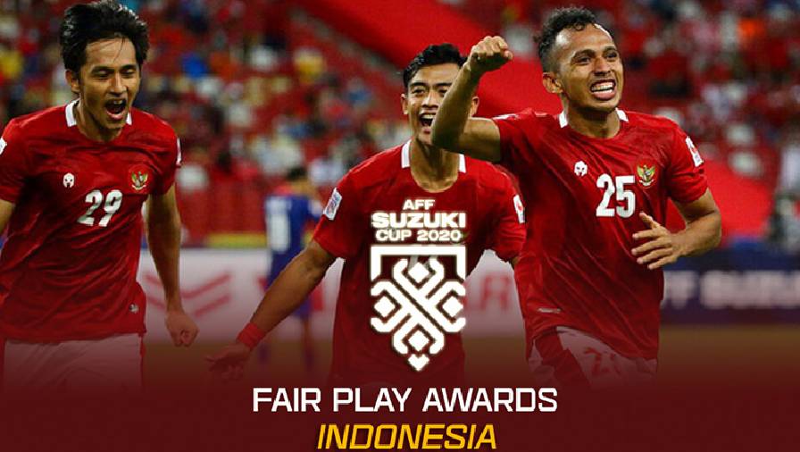 ĐT Indonesia nhất phạm lỗi, nhì thẻ vàng vẫn giành giải Fair Play tại AFF Cup 2021
